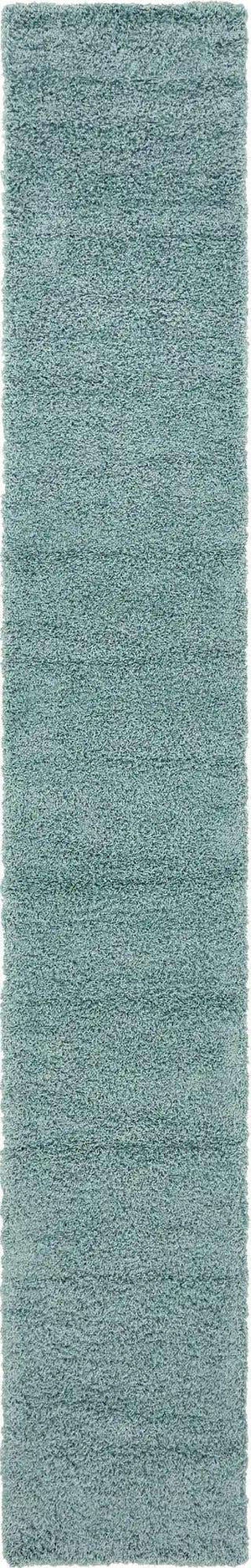 Light Slate Blue 2' 7 x 16' 5 Solid Shag Runner Area Rug Thick Soft Touch Fluffy & Plush Shaggy Pile