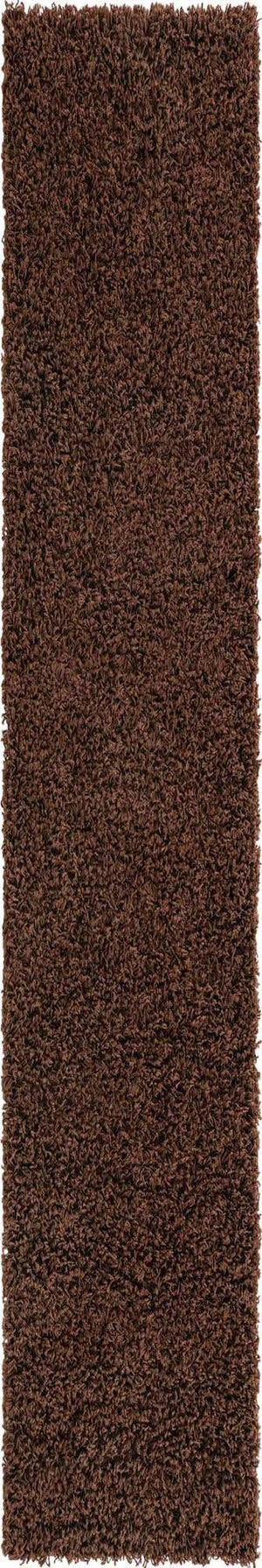 Chocolate Brown 2' 7 x 16' 5 Solid Shag Runner Area Rug Thick Soft Touch Fluffy & Plush Shaggy Pile