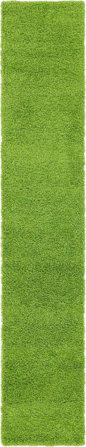 Grass Green 2' 7 x 13' 1 Solid Shag Runner Area Rug Thick Soft Touch Fluffy & Plush Shaggy Pile