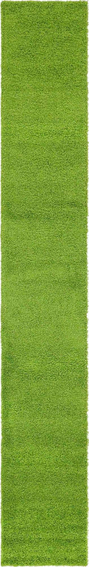 Grass Green 2' 7 x 16' 5 Solid Shag Runner Area Rug Thick Soft Touch Fluffy & Plush Shaggy Pile