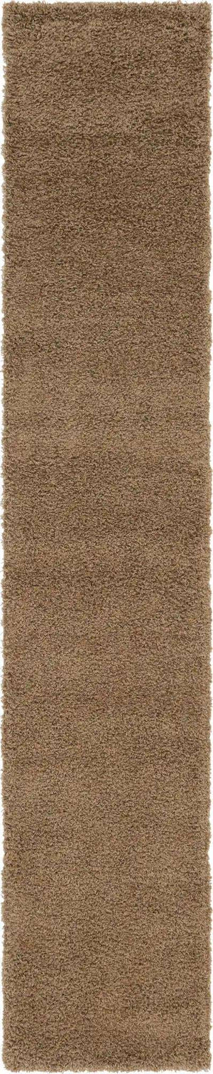 Sandy Brown 2' 7 x 13' 1 Solid Shag Runner Area Rug Thick Soft Touch Fluffy & Plush Shaggy Pile