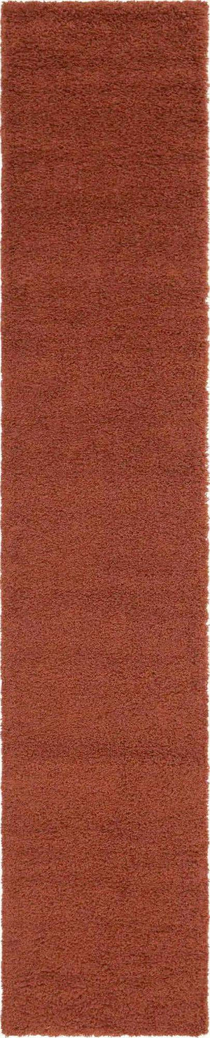 Terracotta 2' 7 x 13' 1 Solid Shag Runner Area Rug Thick Soft Touch Fluffy & Plush Shaggy Pile