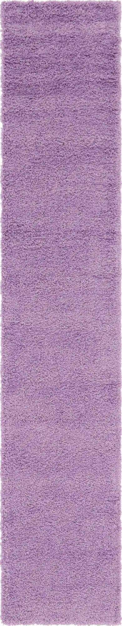 Lilac 2' 7 x 13' 1 Solid Shag Runner Area Rug Thick Soft Touch Fluffy & Plush Shaggy Pile