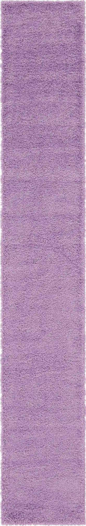 Lilac 2' 7 x 16' 5 Solid Shag Runner Area Rug Thick Soft Touch Fluffy & Plush Shaggy Pile