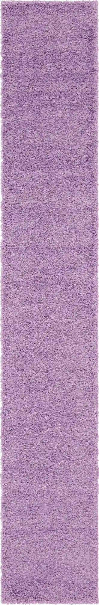 Lilac 2' 7 x 16' 5 Solid Shag Runner Area Rug Thick Soft Touch Fluffy & Plush Shaggy Pile