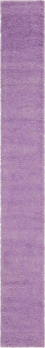 Lilac 2' 7 x 19' 8 Solid Shag Runner Area Rug Thick Soft Touch Fluffy & Plush Shaggy Pile