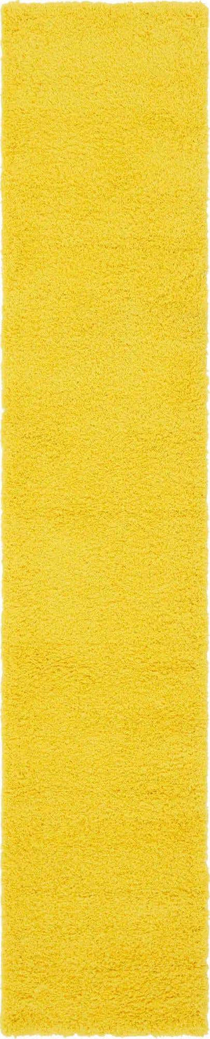 Tuscan Sun Yellow 2' 7 x 13' 1 Solid Shag Runner Area Rug Thick Soft Touch Fluffy & Plush Shaggy Pile