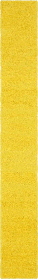 Tuscan Sun Yellow 2' 6 x 20' Solid Shag Runner Rug