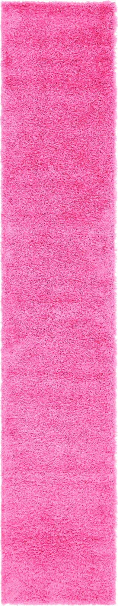 Taffy Pink 2' 6 x 13' 1 Solid Shag Runner Rug