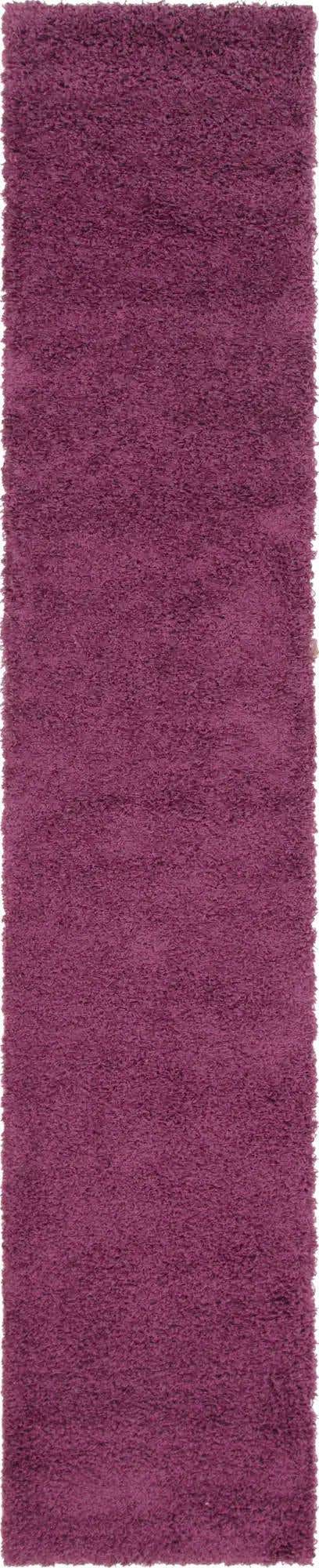 Eggplant Purple 2' 6 x 13' 1 Solid Shag Runner Rug