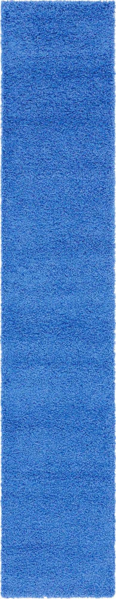 Periwinkle Blue 2' 7 x 13' 1 Solid Shag Runner Area Rug Thick Soft Touch Fluffy & Plush Shaggy Pile