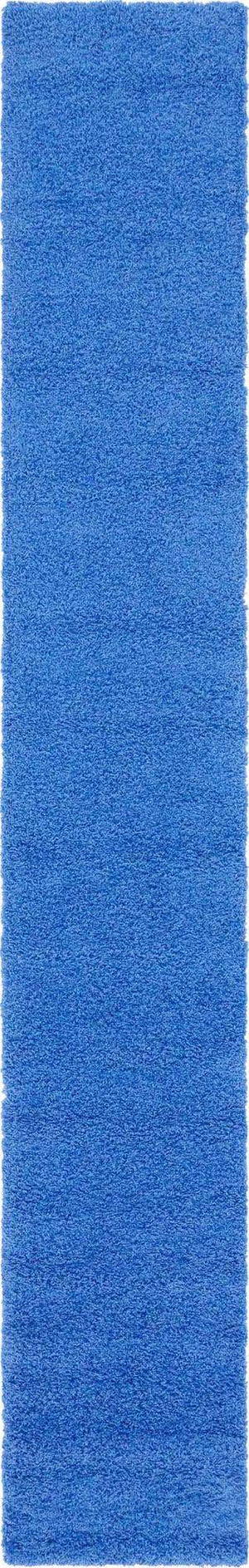 Periwinkle Blue 2' 7 x 16' 5 Solid Shag Runner Area Rug Thick Soft Touch Fluffy & Plush Shaggy Pile