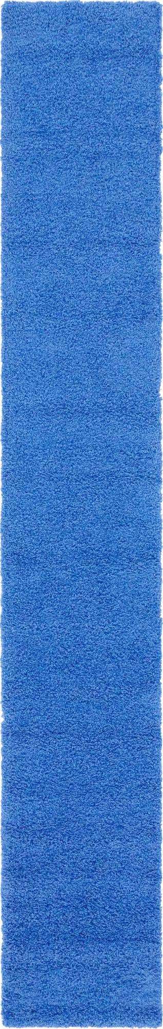 Periwinkle Blue 2' 7 x 16' 5 Solid Shag Runner Area Rug Thick Soft Touch Fluffy & Plush Shaggy Pile