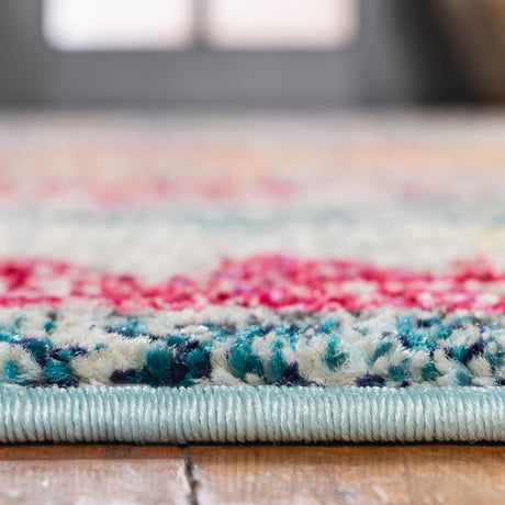 Multicolor 10' 6 x 16' 5 Vita Rectangle Area Rug Colorful Vivid Vintage Style Modern Indoor Easy Clean Durable Carpet Mat for Home Interior Design for Sale at Rug Engine