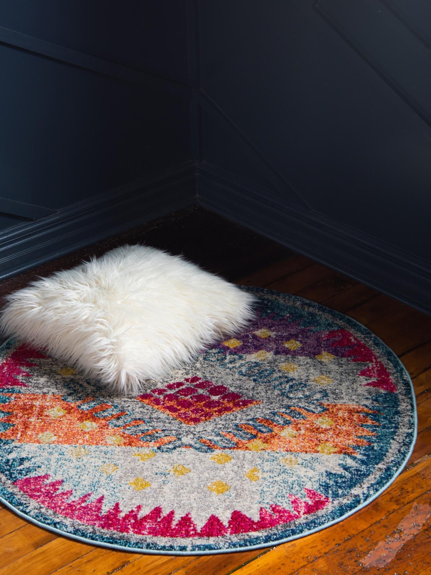 Multicolor 4' 1 x 4' 1 Vita Round Area Rug