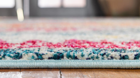 Multicolor 4' 1 x 4' 1 Vita Round Area Rug Colorful Vivid Vintage Style Modern Indoor Easy Clean Durable Carpet Mat for Home Interior Design for Sale at Rug Engine