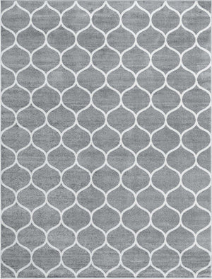Light Gray 9' x 12' Trellis Frieze Rectangle Area Rug Geometric Modern Unique Stain Resistant Easy Clean Carpet for Living, Dining, Bedrooms, Office for Sale at Rug Engine