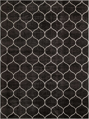 Dark Gray 9' x 12' Trellis Frieze Rectangle Rug