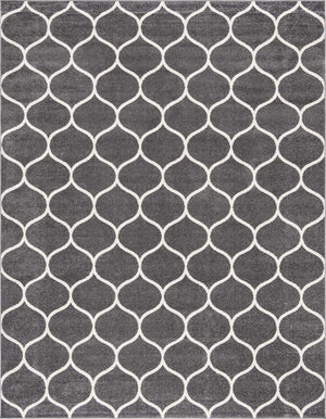 Dark Gray 8' x 10' Trellis Frieze Rectangle Rug