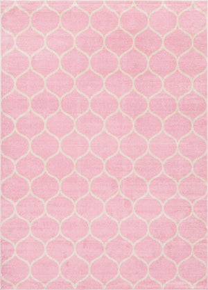 Light Pink 9' x 12' 2 Trellis Frieze Rectangle Rug