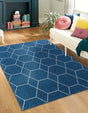Navy Blue 9' x 12' 2 Trellis Frieze Rectangle Rug