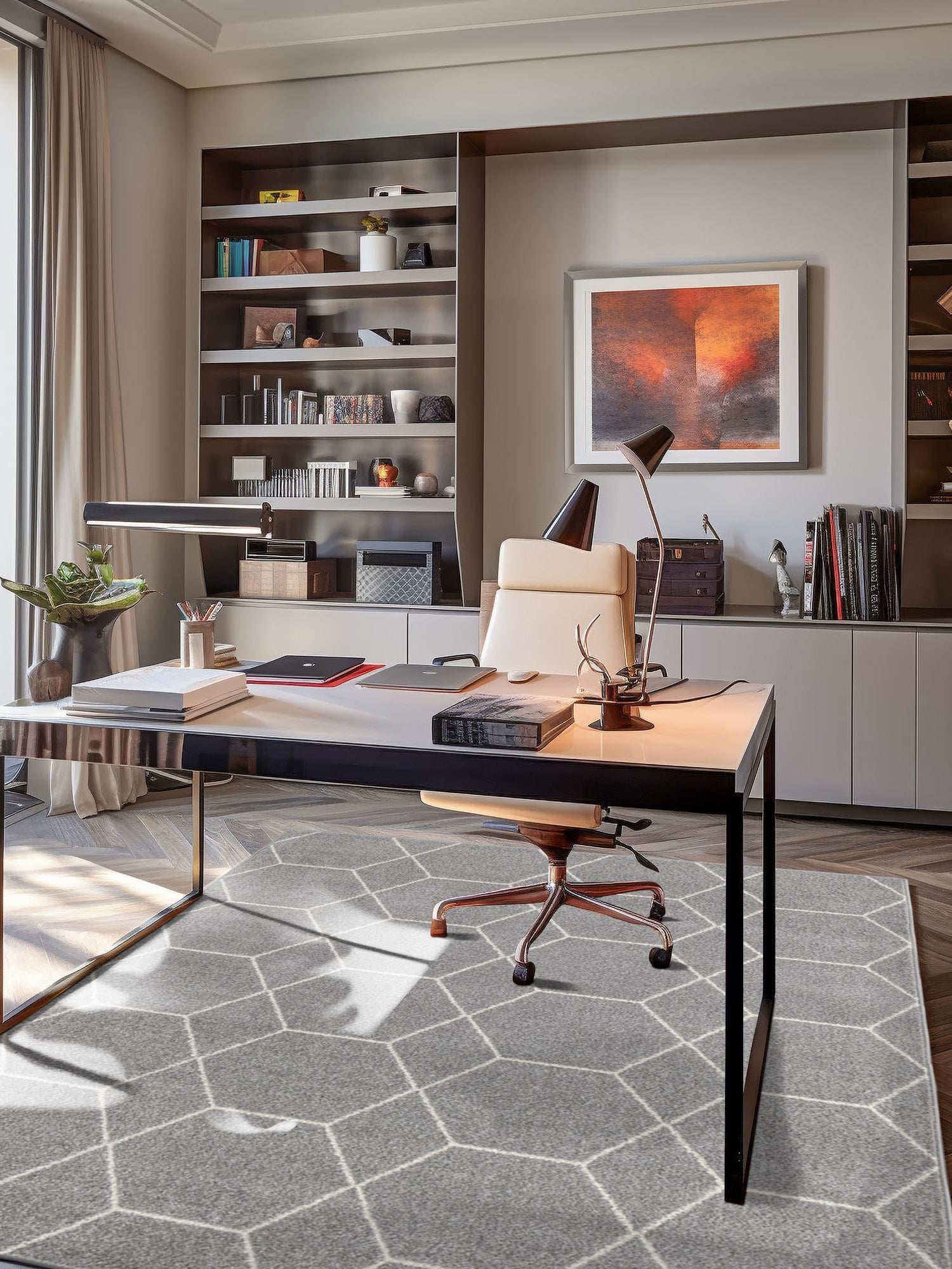 Light Gray 5' 3 x 8' Trellis Frieze Rectangle Area Rug Discounted Clearance Final Sale