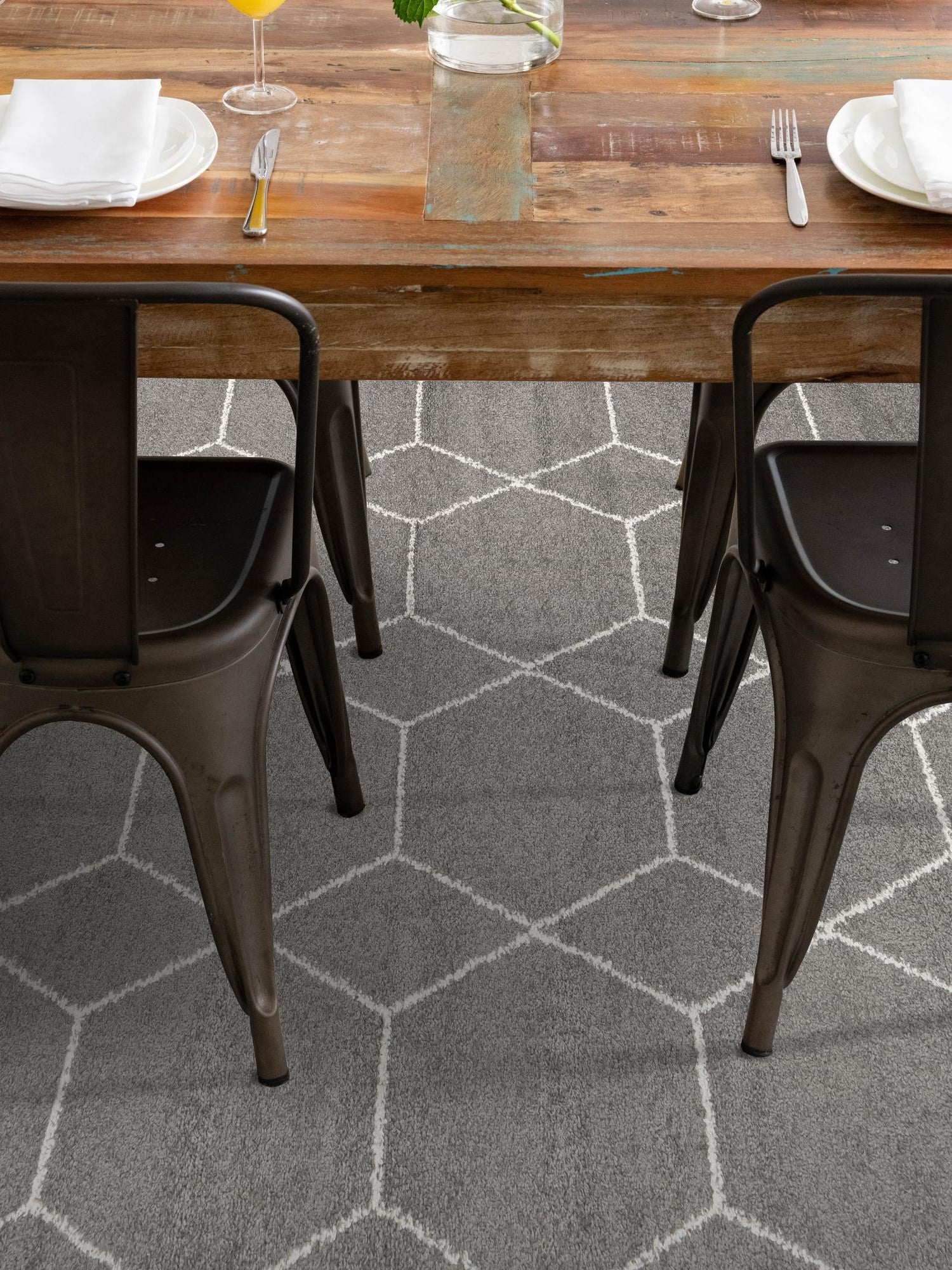 Dark Gray 10' x 13' 1 Trellis Frieze Rectangle Area Rug Geometric Modern Unique Stain Resistant Easy Clean Carpet for Living, Dining, Bedrooms, Office for Sale at Rug Engine