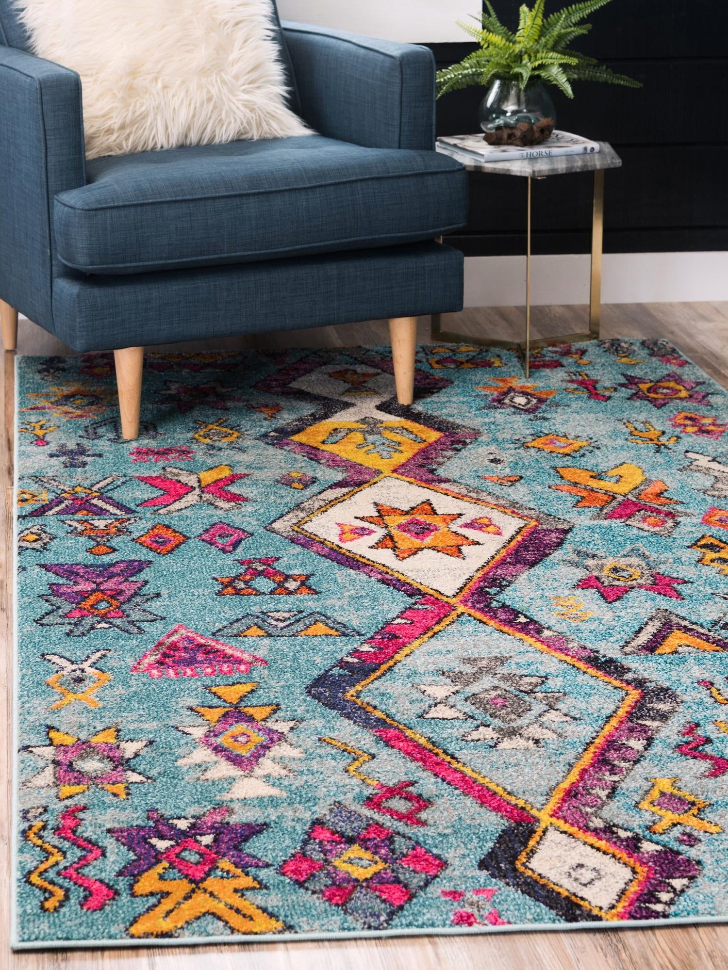 Turquoise 10' 6 x 16' 5 Sedona Rectangle Area Rug