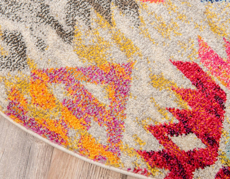 Multicolor 3' 3 x 3' 3 Sedona Round Area Rug Durable Long Lasting Carpet for Living Rooms, Kitchen, Bedrooms, Office Space, Dorms for Sale at Rug Engine
