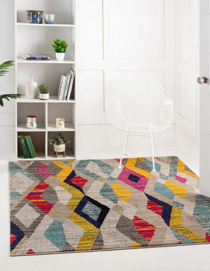 Multicolor 6' 1 x 6' 1 Sedona Square Area Rug