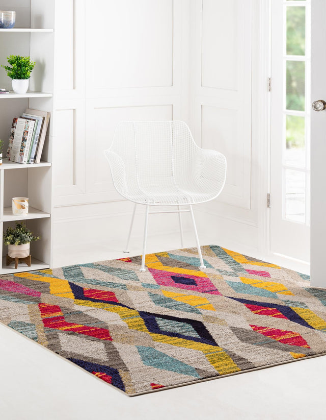 Multicolor 6' 1 x 6' 1 Sedona Square Area Rug