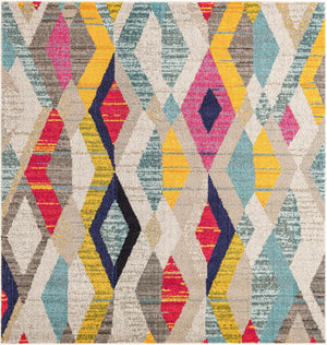 Multicolor 6' 1 x 6' 1 Sedona Square Area Rug