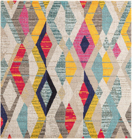 Multicolor 6' 1 x 6' 1 Sedona Square Area Rug