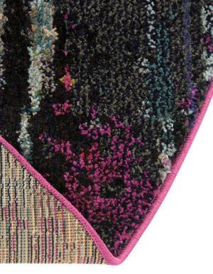 Multicolor 3' 3 x 3' 3 Chromatic Round Area Rug 100% Polypropylene With Cotton Backing Abstract Modern Colorful Carpet Mat for Home Decor & Interior Design for Sale at Rug Engine