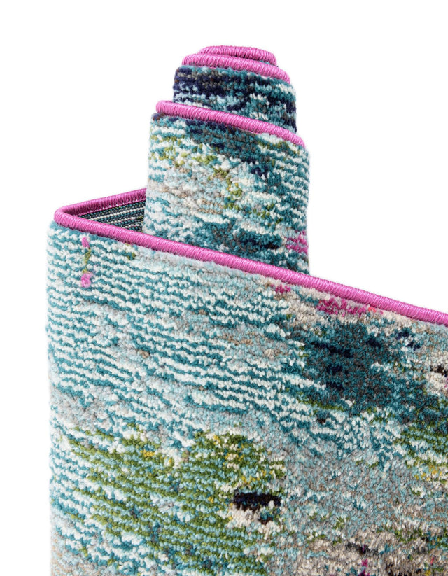 Multicolor 7' 10 x 7' 10 Chromatic Round Area Rug 100% Polypropylene With Cotton Backing Abstract Modern Colorful Carpet Mat for Home Decor & Interior Design for Sale at Rug Engine