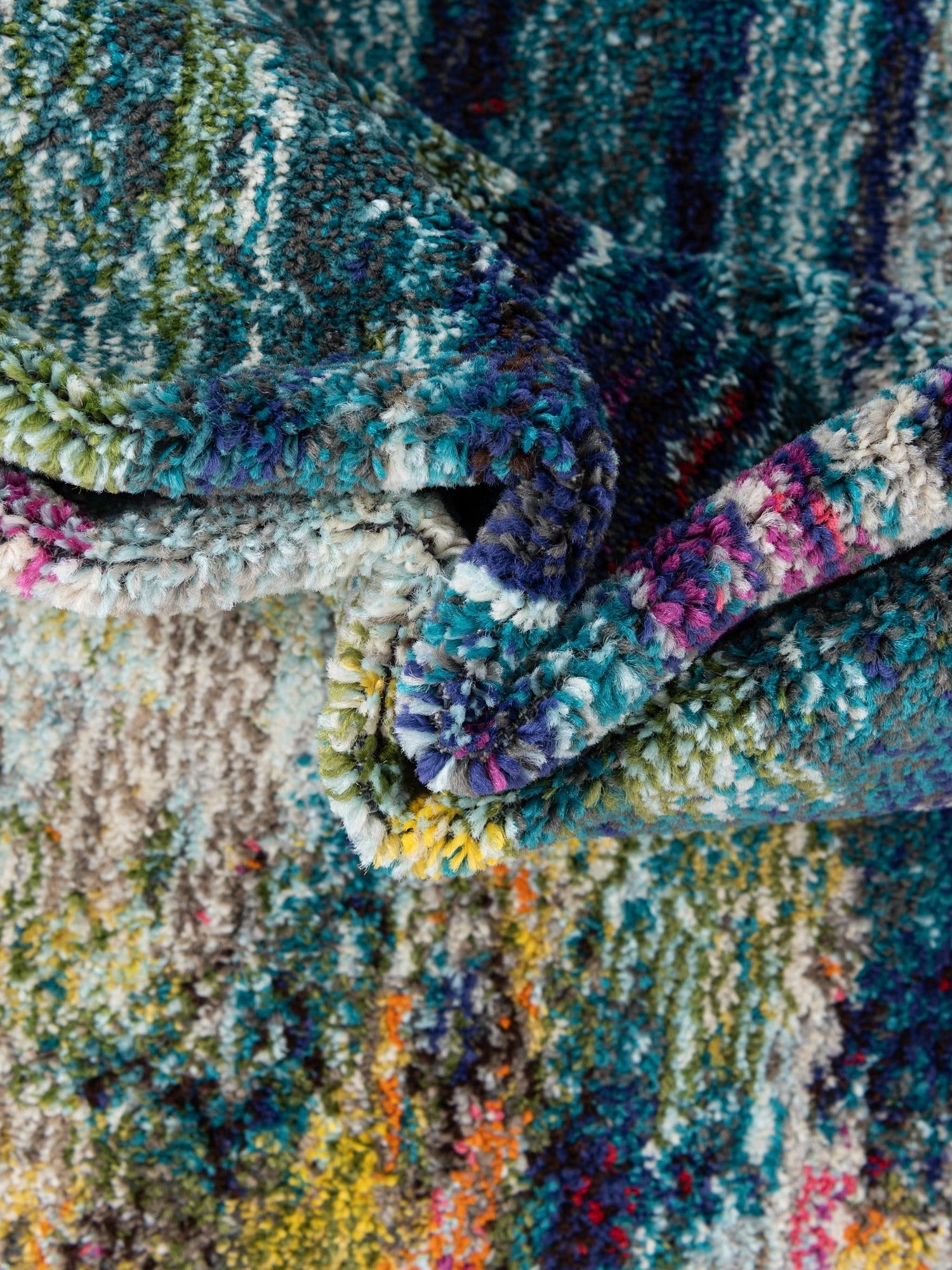 Multicolor 8' x 10' Chromatic Rectangle Area Rug Discounted Clearance Final Sale 100% Polypropylene With Cotton Backing Abstract Modern Colorful Carpet Mat for Home Decor & Interior Design for Sale at Rug Engine