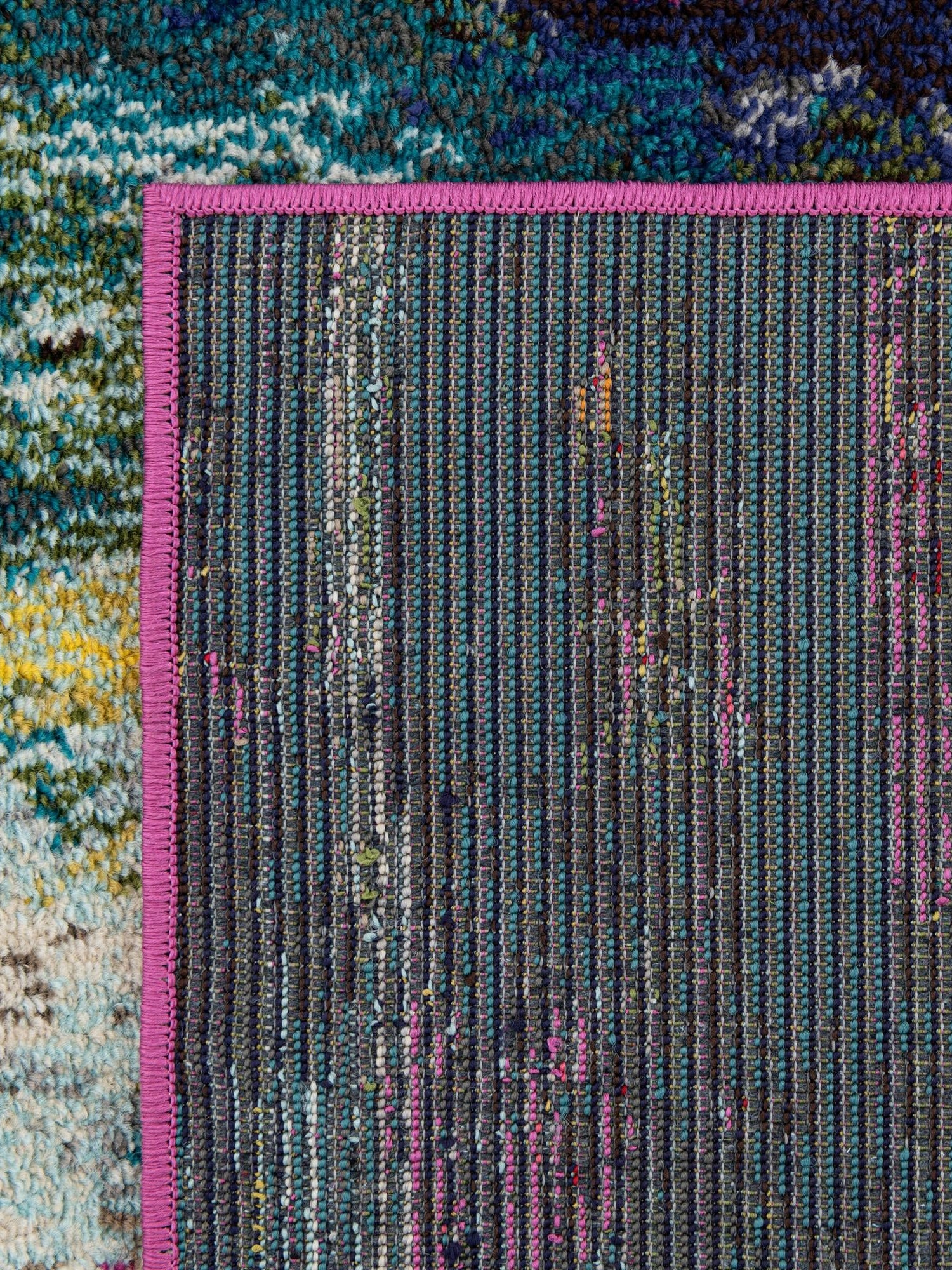 Multicolor 8' x 10' Chromatic Rectangle Area Rug Discounted Clearance Final Sale 100% Polypropylene With Cotton Backing Abstract Modern Colorful Carpet Mat for Home Decor & Interior Design for Sale at Rug Engine