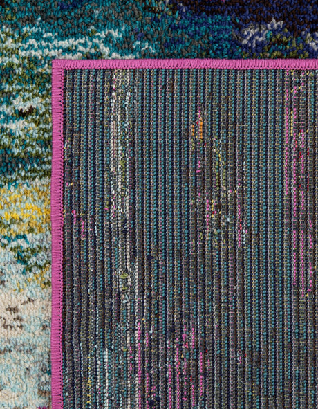 Multicolor 5' 1 x 8' Chromatic Rectangle Area Rug Discounted Clearance Final Sale 100% Polypropylene With Cotton Backing Abstract Modern Colorful Carpet Mat for Home Decor & Interior Design for Sale at Rug Engine