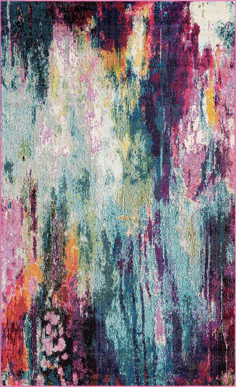 Multicolor 5' 1 x 8' Chromatic Rectangle Rug