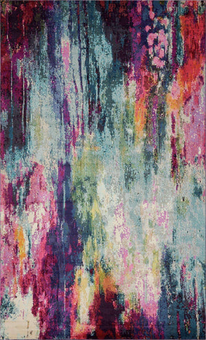 Multicolor 10' 6 x 16' 5 Chromatic Rectangle Area Rug 100% Polypropylene With Cotton Backing Abstract Modern Colorful Carpet Mat for Home Decor & Interior Design for Sale at Rug Engine