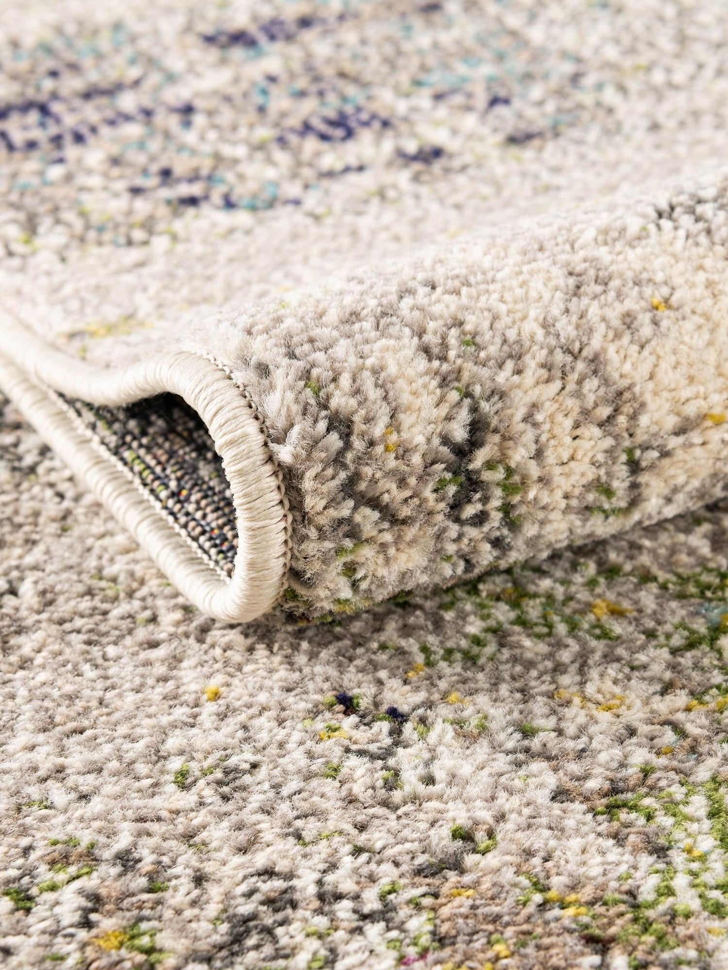 Gray 2' 7 x 10' Chromatic Runner Area Rug 100% Polypropylene With Cotton Backing Abstract Modern Colorful Carpet Mat for Home Decor & Interior Design for Sale at Rug Engine