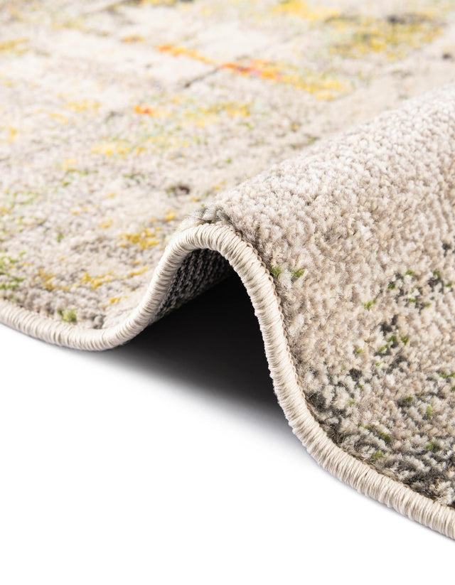 Gray 5' 1 x 8' Chromatic Rectangle Area Rug 100% Polypropylene With Cotton Backing Abstract Modern Colorful Carpet Mat for Home Decor & Interior Design for Sale at Rug Engine