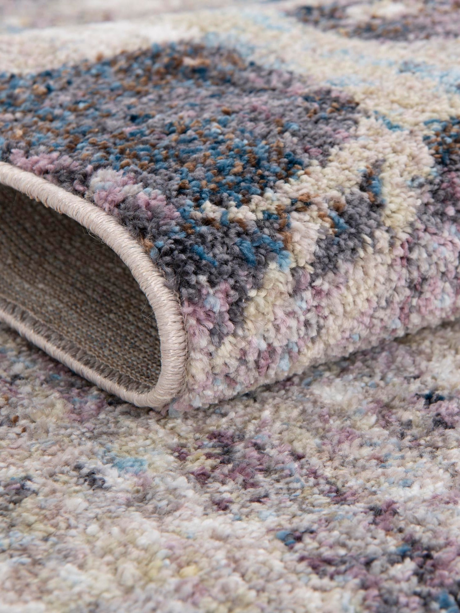 Multicolor 5' 1 x 8' Jill Zarin Downtown Rectangle Area Rug 100% Polyester (Space-Dyed Yarn) Abstract Modern Colorful Vivid Carpet for Home Interior Design for Sale at Rug Engine