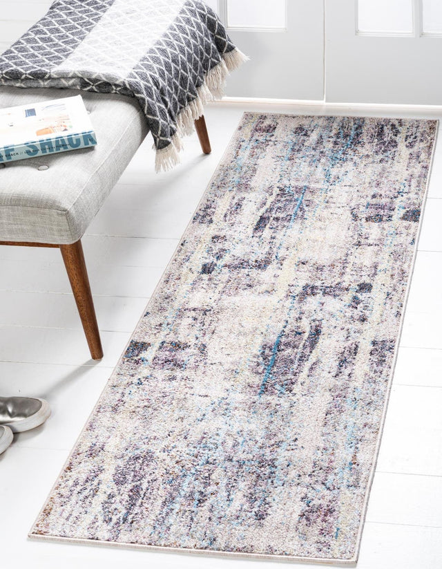 Multicolor 2' 7 x 10' Jill Zarin Downtown Runner Area Rug 100% Polyester (Space-Dyed Yarn) Abstract Modern Colorful Vivid Carpet for Home Interior Design for Sale at Rug Engine