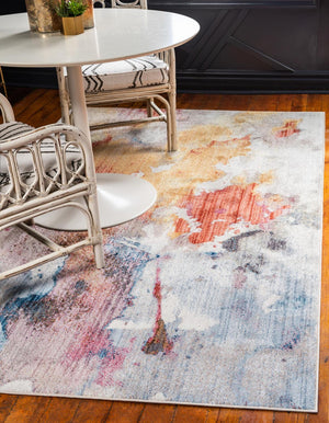Multicolor 7' 10 x 11' Jill Zarin Downtown Rectangle Area Rug 100% Polyester (Space-Dyed Yarn) Abstract Modern Colorful Vivid Carpet for Home Interior Design for Sale at Rug Engine