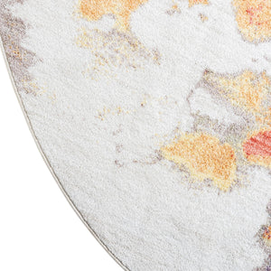 Multicolor 5' 3 x 5' 3 Jill Zarin Downtown Round Area Rug 100% Polyester (Space-Dyed Yarn) Abstract Modern Colorful Vivid Carpet for Home Interior Design for Sale at Rug Engine