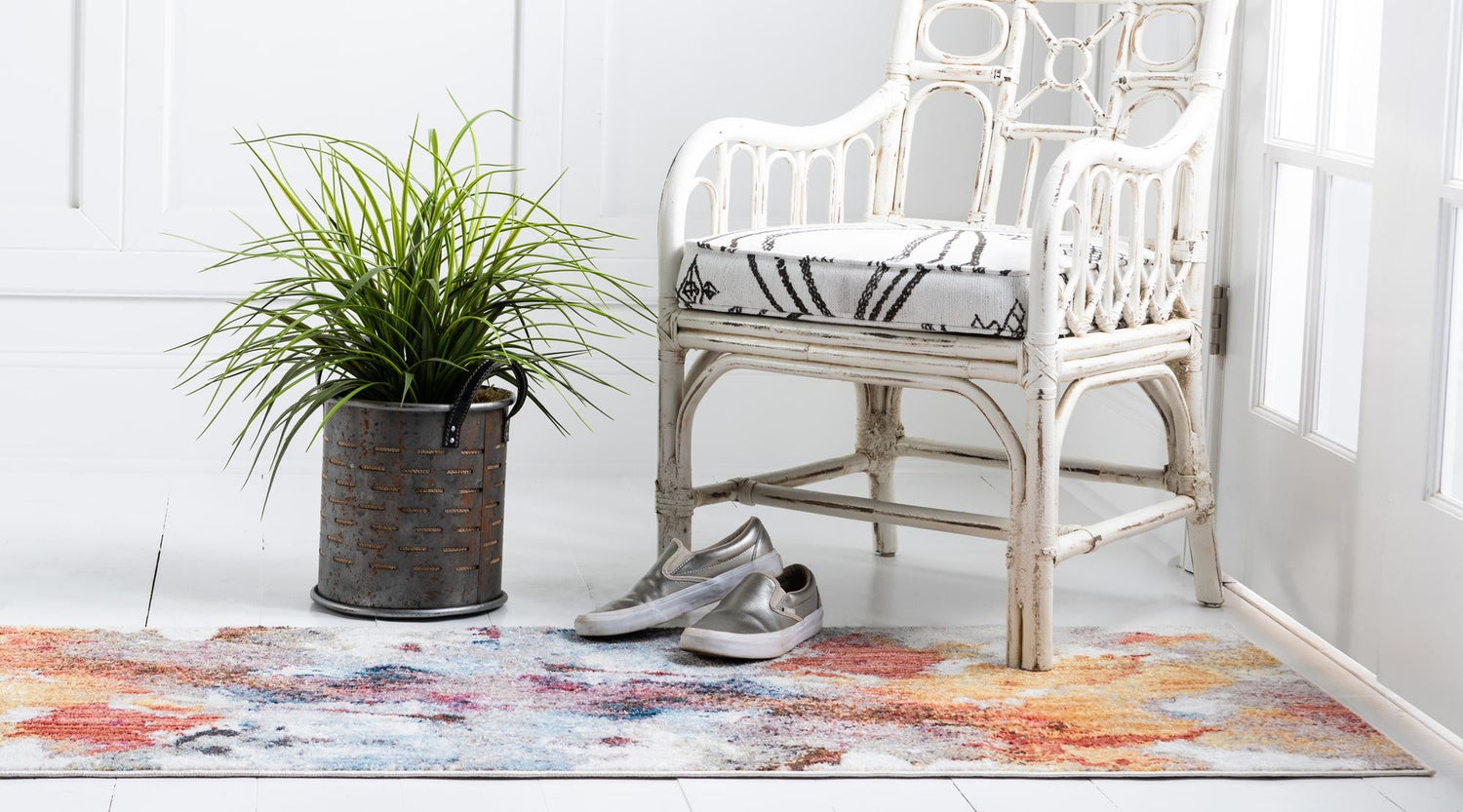 Multicolor 2' 7 x 13' 1 Jill Zarin Downtown Runner Area Rug 100% Polyester (Space-Dyed Yarn) Abstract Modern Colorful Vivid Carpet for Home Interior Design for Sale at Rug Engine