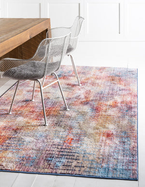 Multicolor 1' 8 x 1' 8 Jill Zarin Downtown Sample Area Rug 100% Polyester (Space-Dyed Yarn) Abstract Modern Colorful Vivid Carpet for Home Interior Design for Sale at Rug Engine