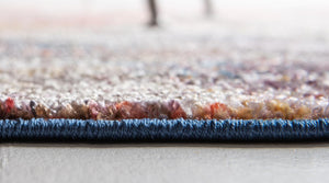 Multicolor 8' x 8' Jill Zarin Downtown Round Area Rug 100% Polyester (Space-Dyed Yarn) Abstract Modern Colorful Vivid Carpet for Home Interior Design for Sale at Rug Engine