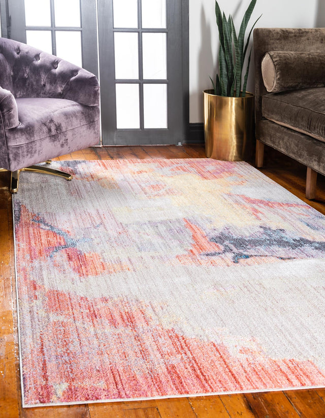 Multicolor 1' 8 x 1' 8 Jill Zarin Downtown Sample Area Rug 100% Polyester (Space-Dyed Yarn) Abstract Modern Colorful Vivid Carpet for Home Interior Design for Sale at Rug Engine